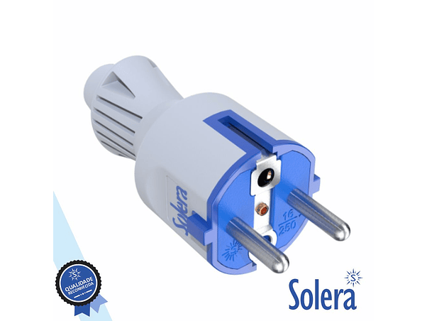 FICHA SCHUKO MACHO 16A/250V BRANCO SOLERA 1