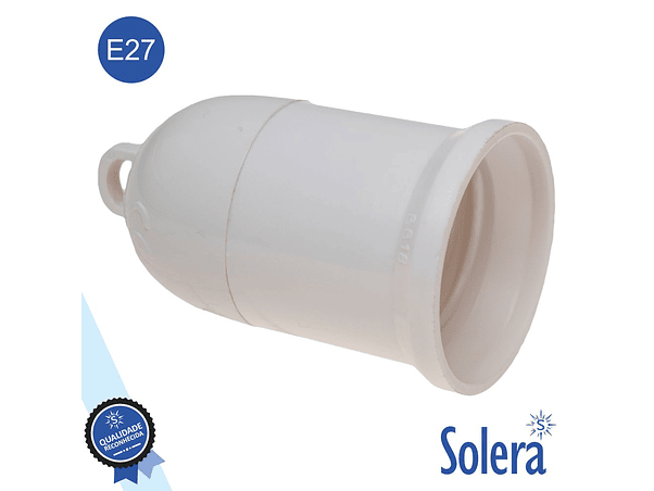CASQUILHO PARA LÂMPADA E27 BRANCO SOLERA 1