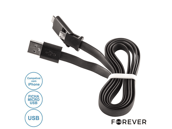 CABO USB-A 2.0 MACHO / MICRO USB-B E IPHONE 5/6 1