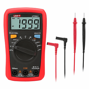 MULTÍMETRO DIGITAL 600V 10A 200MOHM CAP. AUTO-RANGE UNI-T