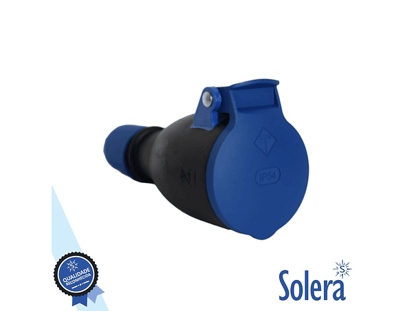 FICHA SCHUKO FÊMEA 16A/250V IP54 PRETA SOLERA 1