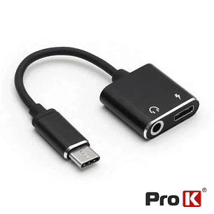 ADAPTADOR USB-C PARA USB-C / JACK 3.5MM PROK