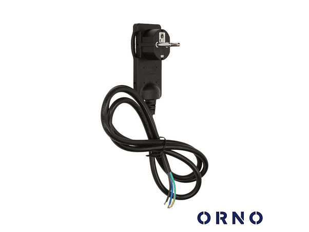 FICHA SCHUKO MACHO COM TERRA ANEL EXTRAÇÃO COM CABO PRETO ORNO 1