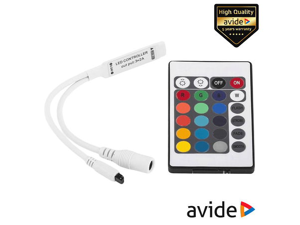 CONTROLADOR PARA FITA LEDS RGB 12V COM COMANDO AVIDE 1