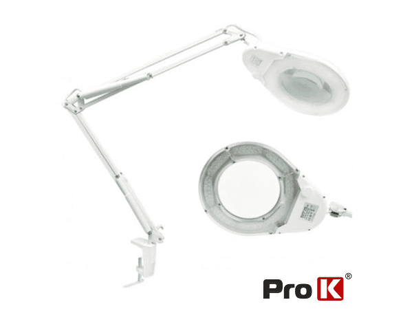 CANDEEIRO COM LUPA BANCADA 5 DIOPTRIAS 80 LEDS 7W PROK 1