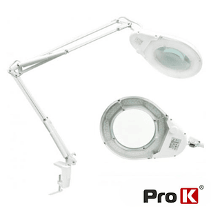 CANDEEIRO COM LUPA BANCADA 5 DIOPTRIAS 80 LEDS 7W PROK