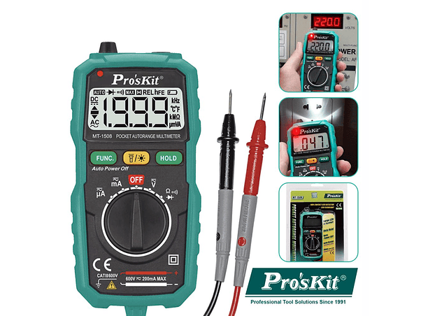MULTÍMETRO DIGITAL AUTORANGE PROSKIT 1