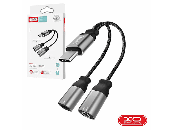 CABO ADAPTADOR USB-C MACHO PARA USB-C / JACK 3.5MM FÊMEA XO 1