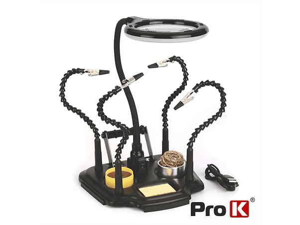 SUPORTE ARTICULADO COM LUPA / PINÇAS / LED E SUPORTE SOLDA 1