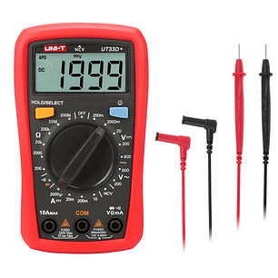 MULTÍMETRO DIGITAL 600V 10A 200MOHM NCV UNI-T
