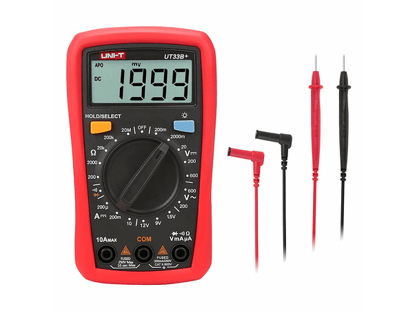 MULTÍMETRO DIGITAL 600V 10A 20MOHM UNI-T 1