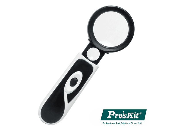 LUPA DE BOLSO 3X 20X COM LED PROSKIT 1