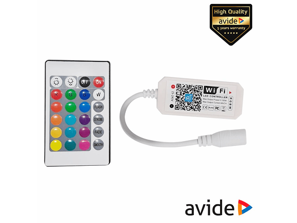 CONTROLADOR PARA FITA LEDS DIGITAIS COM COMANDO RF E WIFI AVIDE 1