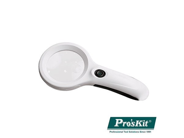 LUPA COM ILUMINAÇÃO 8 LEDS 1 LED UV PROSKIT 1