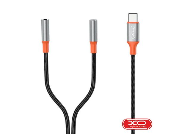 ADAPTADOR USB-C MACHO PARA 2X JACK 3.5MM XO 1