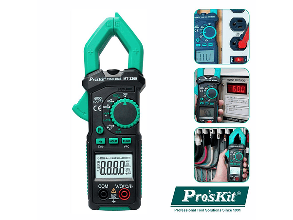 PINÇA AMPERIMÉTRICA DIGITAL 3 5/6 ACOMDC 600V PROSKIT 1