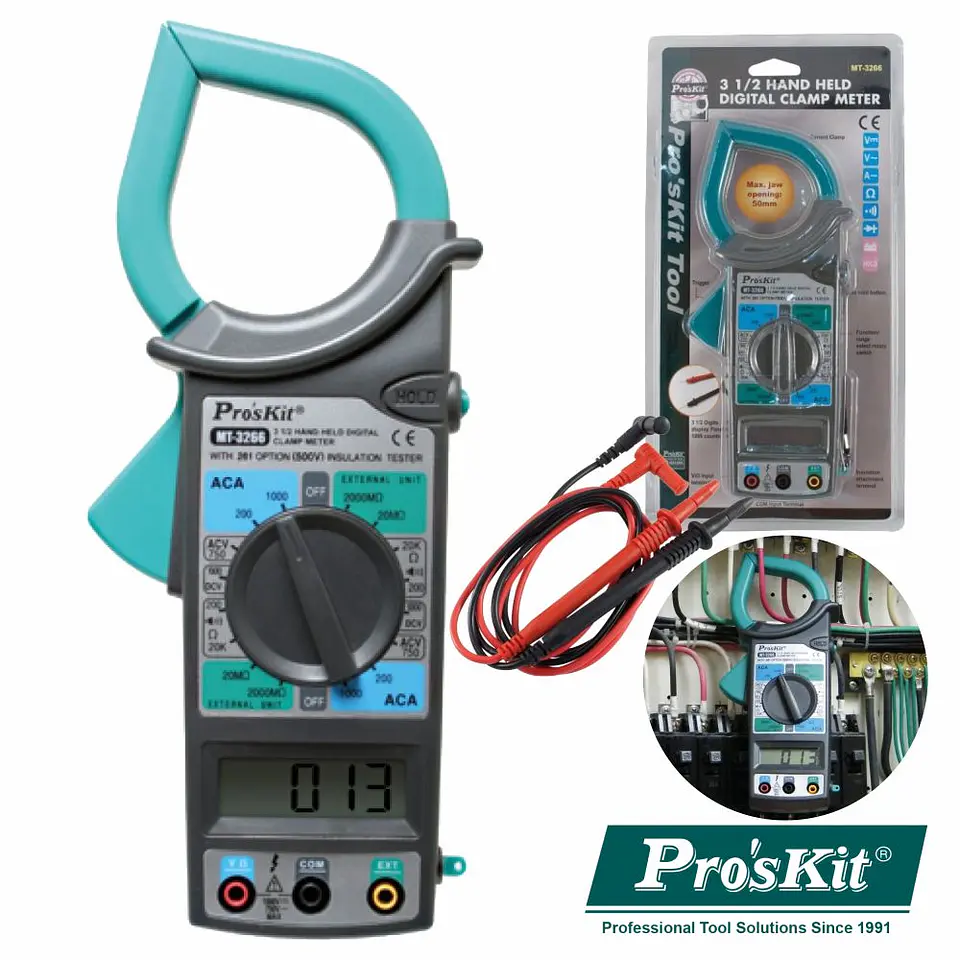 PINÇA AMPERIMÉTRICA DIGITAL AC 750V/1000V PROSKIT 1
