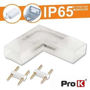 UNIÃO BORRACHA PARA FITA LEDS 2P MONOCOR IP65 90º PROK