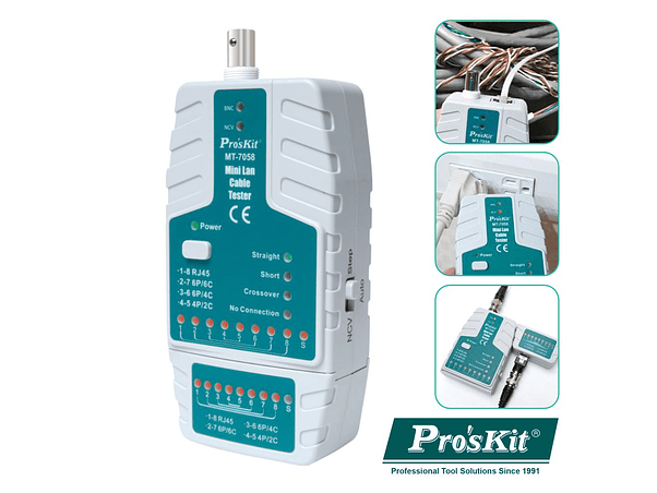 TESTADOR DE CABOS REDE COMPACTO PROSKIT 1