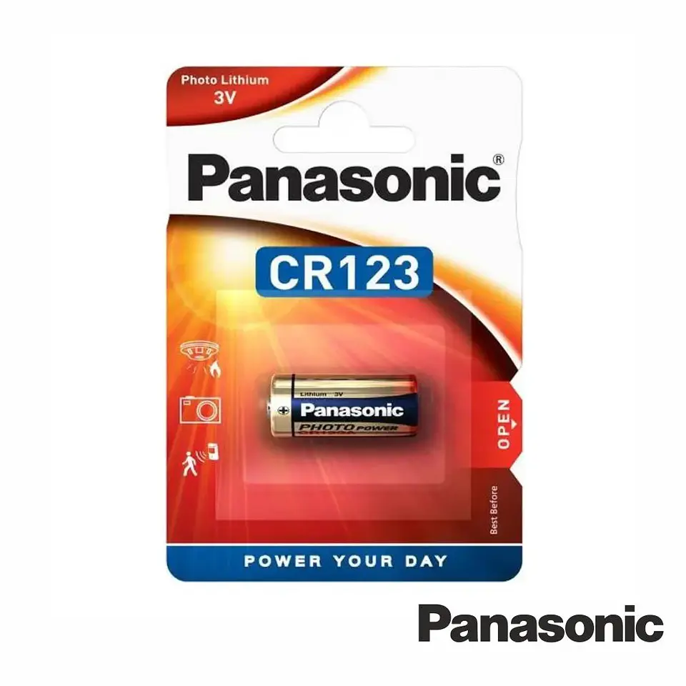PILHA LÍTIO CR123A 3V 1300MA PANASONIC 1