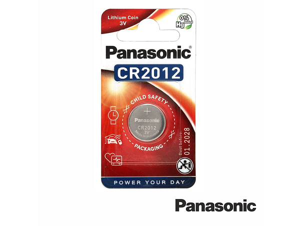 PILHA LÍTIO BOTÃO CR2012 3V BLISTER PANASONIC 1