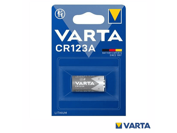 PILHA LÍTIO CR123A 3V BLISTER VARTA 1