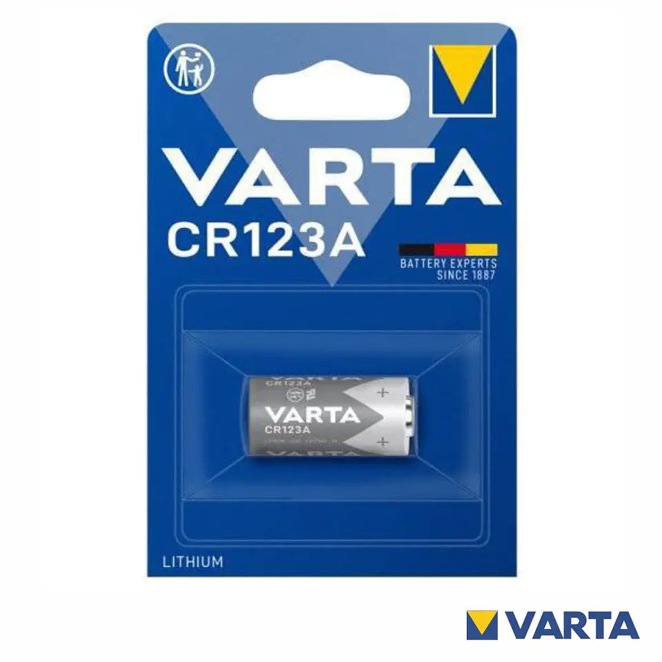 PILHA LÍTIO CR123A 3V BLISTER VARTA 1