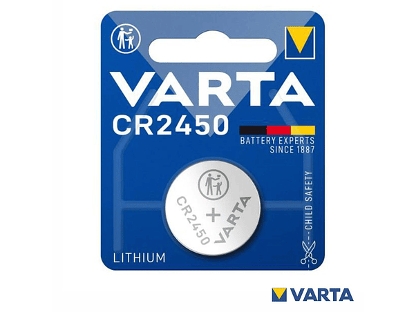 PILHA LÍTIO BOTÃO CR2450 3V BLISTER VARTA 1