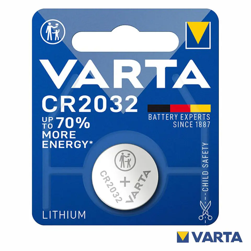 PILHA LÍTIO CR2032 3V BLISTER VARTA 1