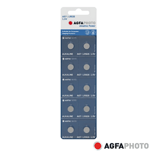 PILHA BOTÃO ALCALINA AG7 1.5V 10X BLISTER AGFAPHOTO