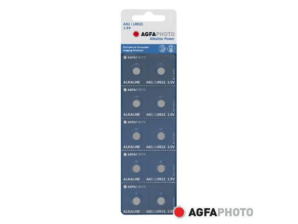 PILHA BOTÃO ALCALINA AG1 1.5V 10X BLISTER AGFAPHOTO 1