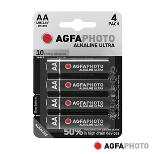PILHA ALCALINA LR6/AA 1.5V 4X BLISTER ULTRA AGFAPHOTO