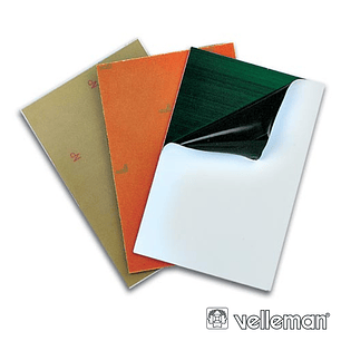 PLACA CI FOTOSENSÃVEL FIBRA VIDRO 1 LADO 100X160MM VELLEMAN