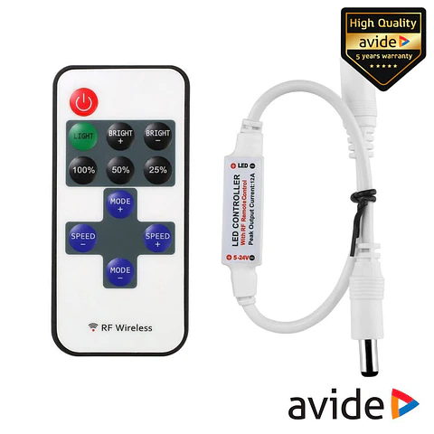 CONTROLADOR PARA FITA LEDS 5-24V COM COMANDO AVIDE