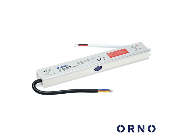 FONTE DE ALIMENTAÇÃO PARA FITAS LED 12V 30W 2.5A IP67 ORNO 1