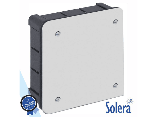 CAIXA DE PASSAGEM EMBUTIR COM 12 ENTRADAS 100X100X45MM SOLERA 1