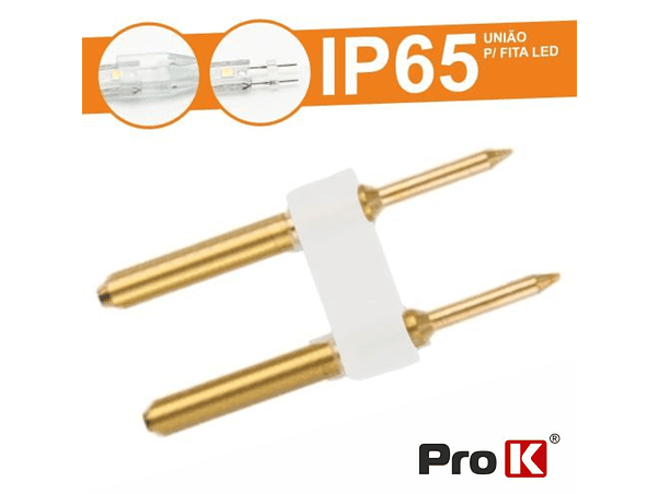 UNIÃO PLÁSTICO PARA FITA LEDS 2P MONOCOR IP65 PROK 1
