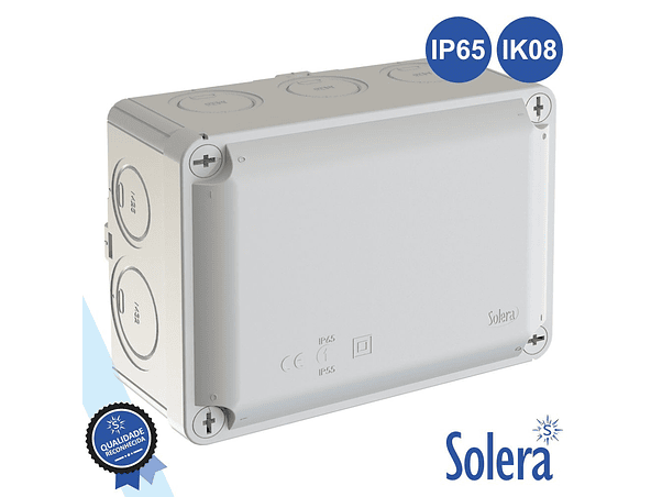 CAIXA DE PASSAGEM ESTANQUE 153X110X65MM IP65 IK07 SOLERA 1