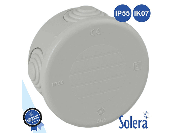 CAIXA DE PASSAGEM ESTANQUE COM 4 CONES ATÉ 70X40MM SOLERA 1