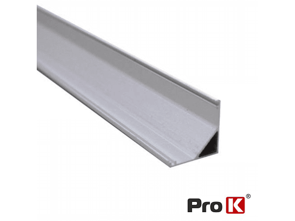 PERFIL DE ALUMÍNIO PARA FITA LEDS 2M DE CANTO PROK 1