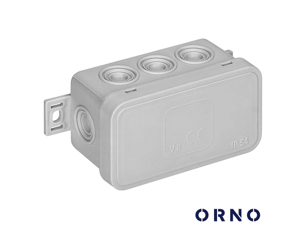 CAIXA DE DERIVAÇÃO ESTANQUE COM 8 CONES 80X45X41MM ORNO 1