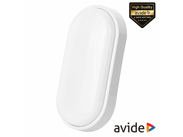 PAINEL LED OVAL APLIQUE 14W IP54 1400LM 6400K AVIDE 1
