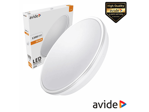APLIQUE LED REDONDO 15W 280MM 4000K 1300LM OLIVIA AVIDE 1
