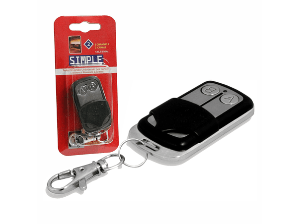 TELECOMANDO GARAGEM UNIVERSAL 2 CANAIS 433MHZ 1