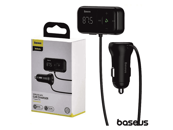 TRANSMISSOR FM S-16 BLUETOOH 2USB/MICRO SD F.ISQUEIRO BASEUS 1