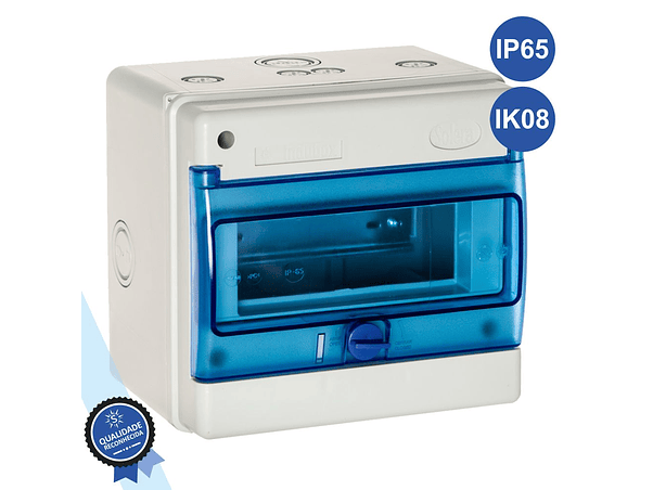 CAIXA DISTRIBUIÇÃO ELÉTRICA 8 ELEMENTOS IP65 IK08 SOLERA 1