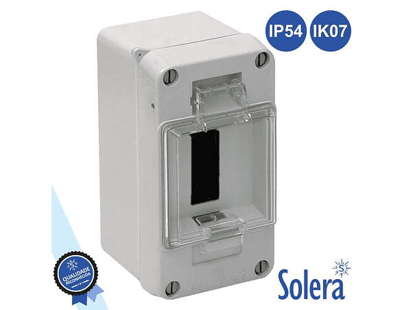 CAIXA DISTRIBUIÇÃO ELÉTRICA 3 ELEMENTOS IP54 IK07 SOLERA 1