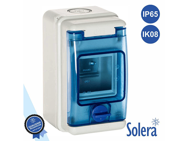 CAIXA DISTRIBUIÇÃO ELÉTRICA 3 ELEMENTOS IP65 IK08 SOLERA 1
