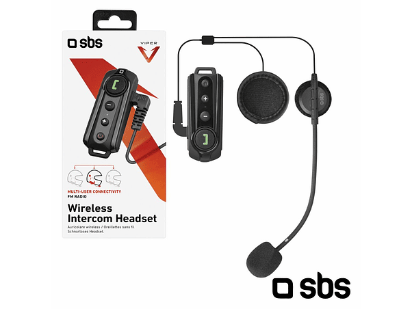 KIT MÃOS LIVRES STEREO PARA MOTA COM BLUETOOTH 3.0 SBS 1