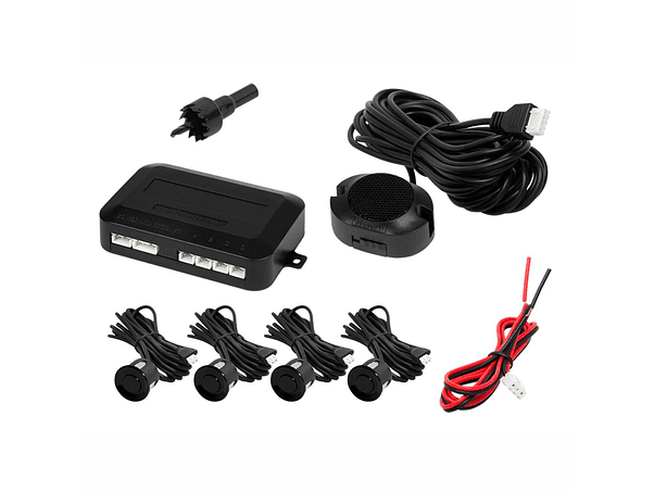 KIT DE ESTACIONAMENTO COM 4 SENSORES PRETOS 1